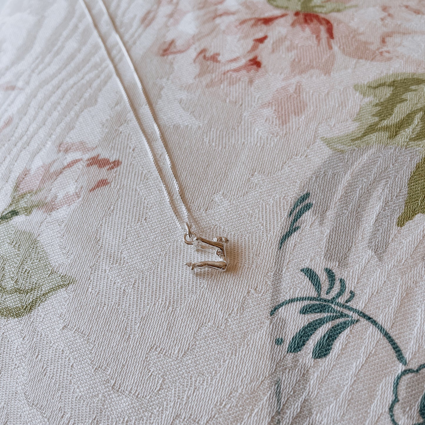 Sterling Silver Gymnast on Bar w/ 18" Chain