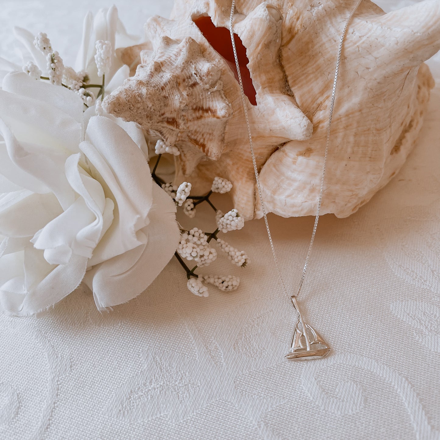 Sterling Silver Sailboat w/ 18" Chain
